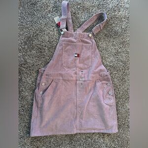 Women’s Tommy Hilfiger Dusty Pink Corduroy Overall Dress Size XL